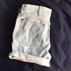 High waisted wrangler shorts